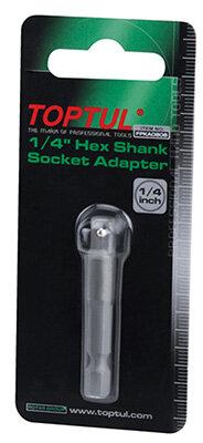 Toptul 1/4" Hex to 1/4" Square Shank Socket Adapter - QFPKA0808G