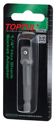 Toptul 1/4″ Hex to 3/8″ Square Shank Socket Adapter - QFPKA0812G