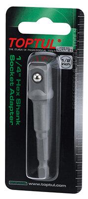 Toptul 1/4″ Hex to 1/2″ Square Shank Socket Adapter – QFPKA0816G