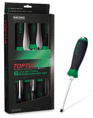 Toptul 6 Piece Go-Thru Screwdriver Set - QGAAE0605