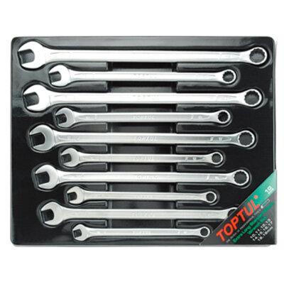 Toptul 10 Piece XL Combination Spanner Set Tray - 10-19mm - QGAAF1008
