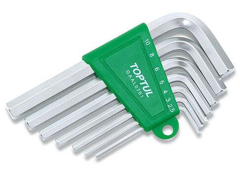 Toptul Short Type Hex Key Wrench Set 7pc - QGAAL0701