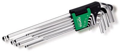 Toptul X-Long Ball Hex Key Set - 9pc 1.5-10mm - QGAAL0917