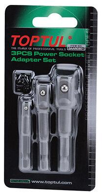 Toptul Power Socket Adapter Set 3pc - QGAAR0301