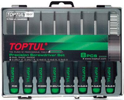 Toptul 8pc Precision Screwdriver Set - QGAAW0802