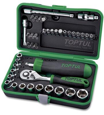 Toptul 41 Piece 1/4" Dr Socket & Bit Set - QGADW4101