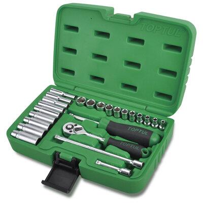 Toptul 24 Piece 1/4"Dr Metric Socket Set - QGCAI2403