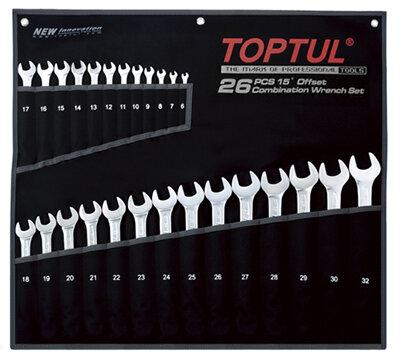 Toptul 26 Piece Comb Spanner Set - 6-32mm - QGPAB2602