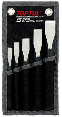 Toptul 5 Piece Flat Chisel Set in Wallet - QGPAQ0505
