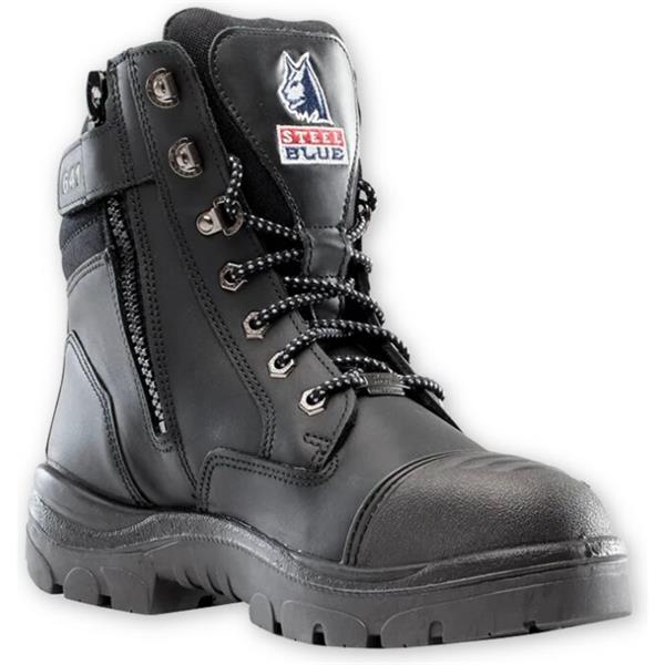 Steel Blue - Southern Cross Zip Scruff - Graphene - Black