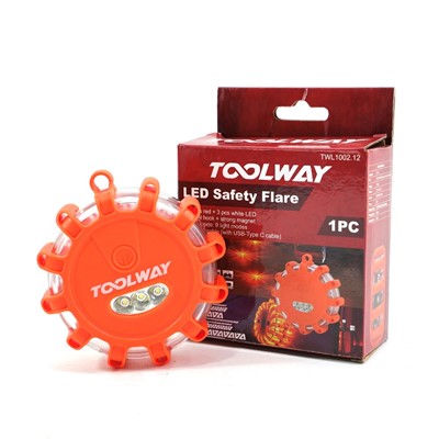 Toolway LED Safety Flare Rechargeable & Magnetic