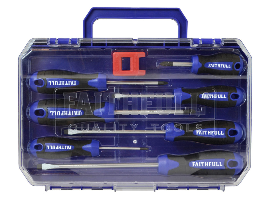 FAITHFULL 8 Piece Soft Grip Screwdriver Set