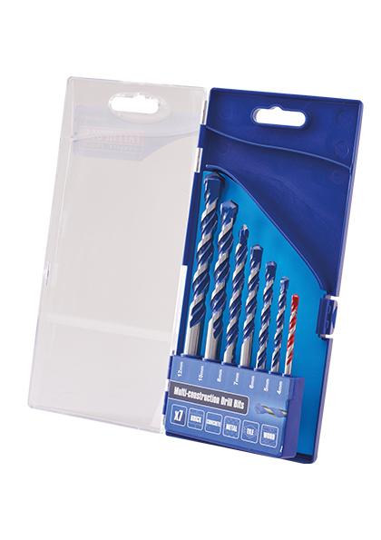 Faithfull 7 Piece Multi-Construction Drill Bit Set (4 to 12mm)