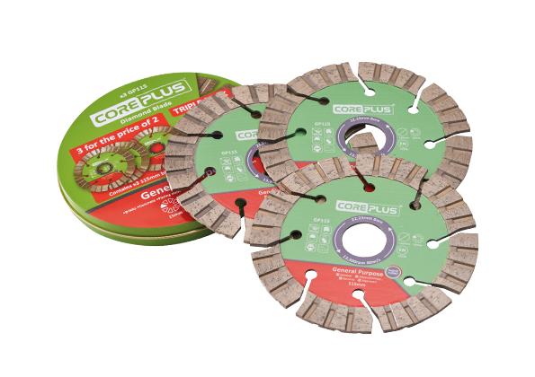Coreplus Hybrid 115mm Turbo Diamond Blade Triple Pack