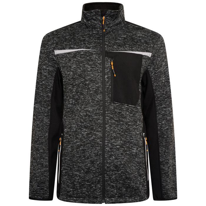 JCB Essington II Full Zip Grey Marl Jumper