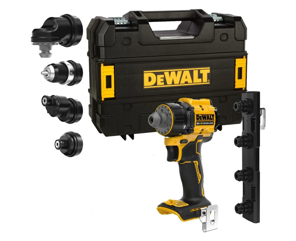DeWALT 18V XR Brushless 4x Multi-Head Drill Driver with Case - DCD803NT-XJ