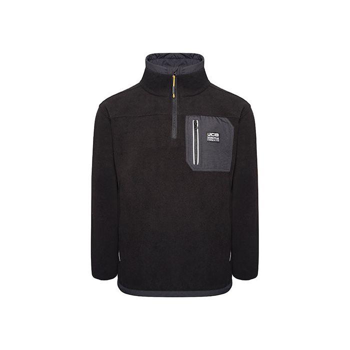 JCB Trade Heavyweight 1/4 Zip Tech Fleece - Black