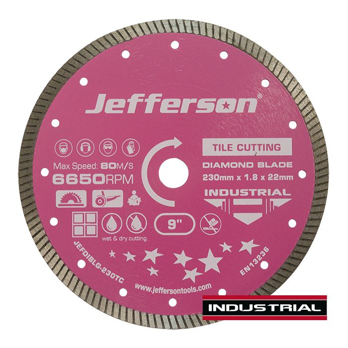 Jefferson 230mm Tile Cutting Diamond Blade