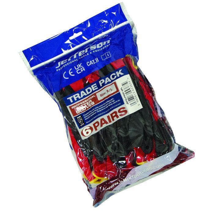 Jefferson Professional Fitters Glove (Pack of 6 Pairs) X Large - Size 10