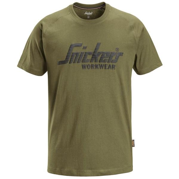 Snickers Logo T-Shirt - Khaki - 2590